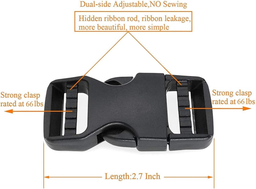 Buckle 1" Wide Inside, Quick Side Release Buckle for 1 Inch/25Mm Webbing Straps,