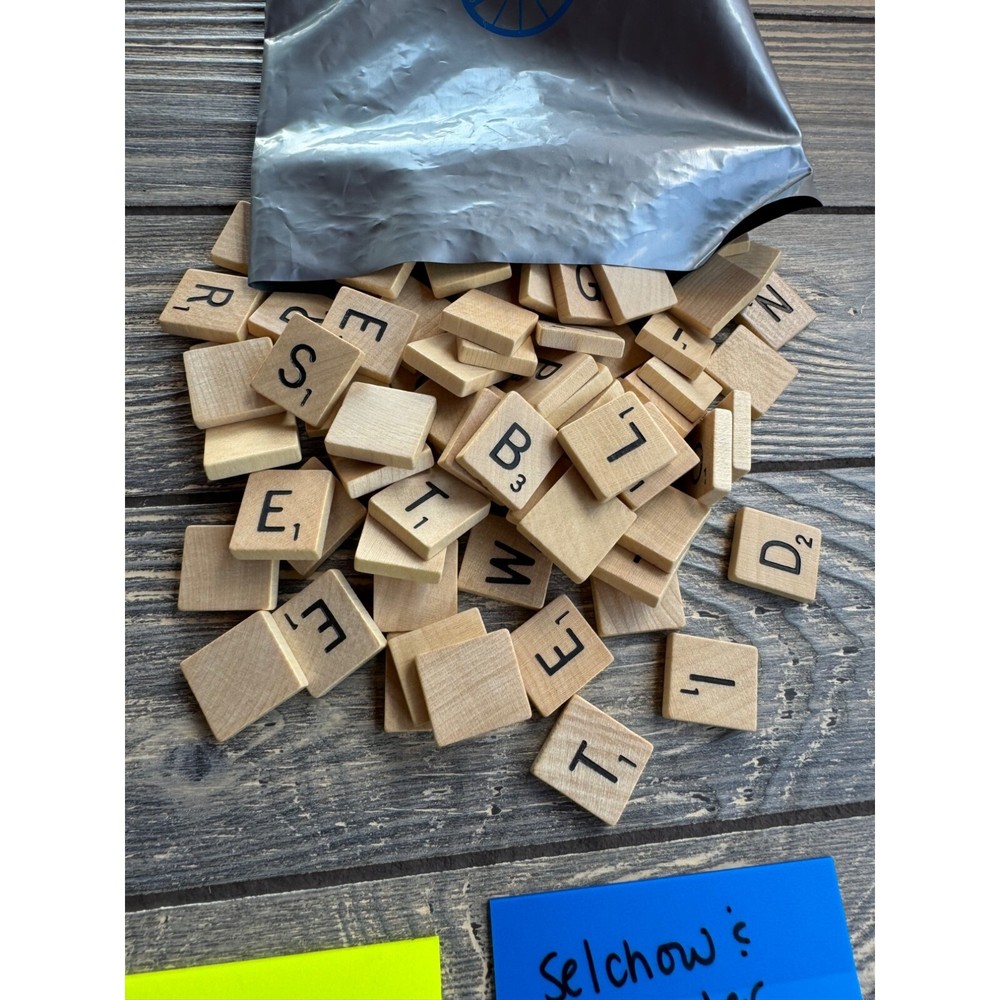 Vintage 1982 Scrabble Replacement Game Tiles Selchow & Righter
