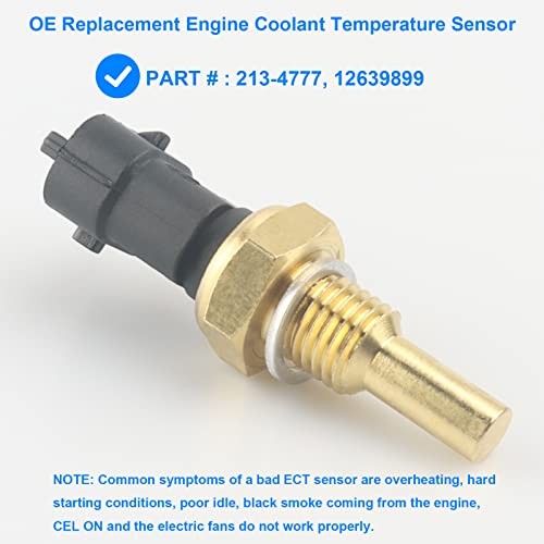 Coolant Temperature Sensor, ECT Temp Sensor Replace 213-4777, 12639899