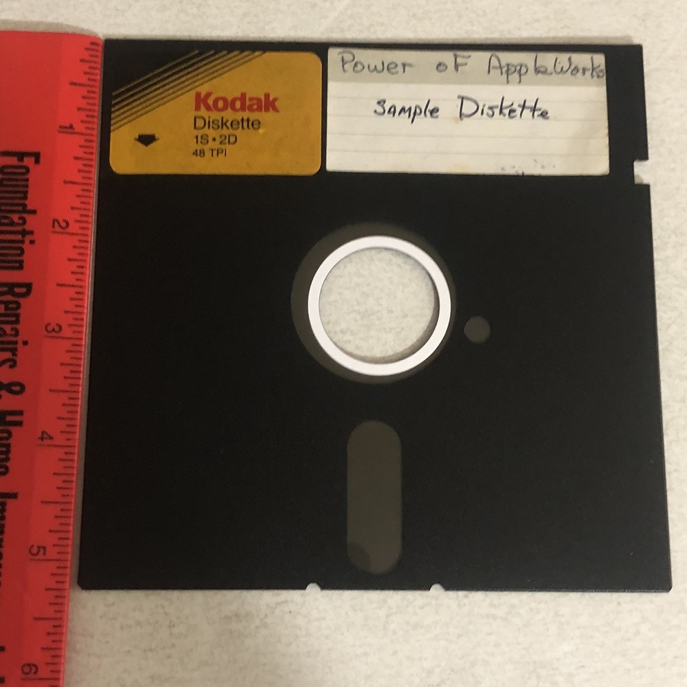 Vintage Kodak 1S 2D TPI Black Floppy Disk