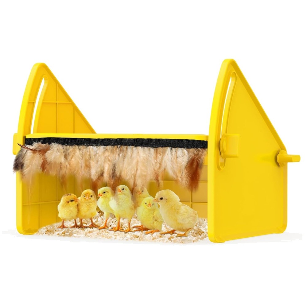 Yellow Adjustable Brooder Heater for Small Animals - Safe & Energy Saving Design