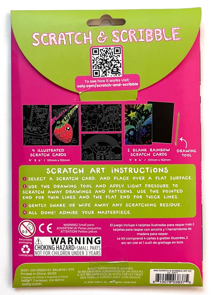 Scratch and Scribble Mini Kit by OOLY *New