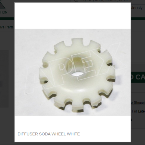 DIFFUSER SODA WHEEL WHITE # 504-00