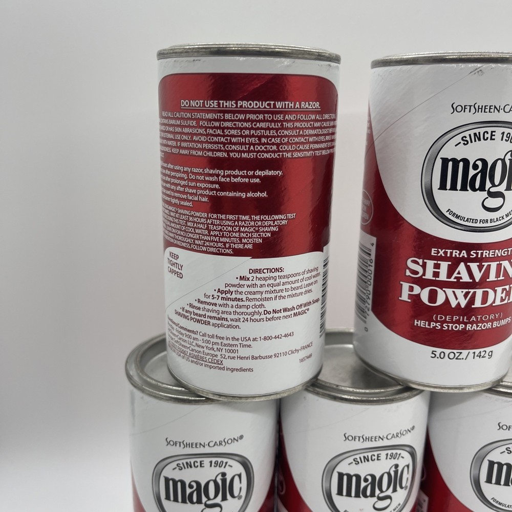 Softsheen-Carson Magic Shaving Powder for Men - Extra Strength 5 Pack