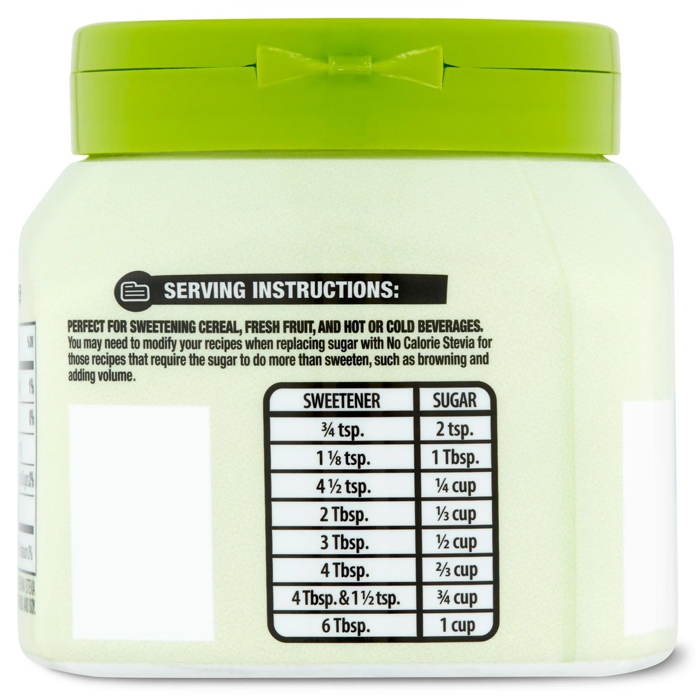 No Calorie Stevia Sweetener