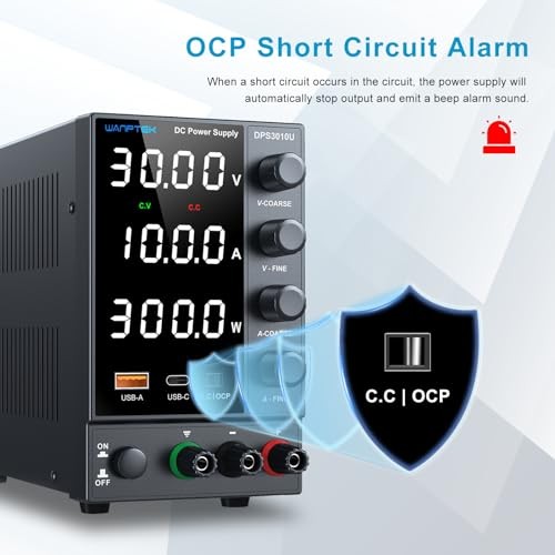 DC Power Supply Variable Adjustable Switching Regulated Bench Power 0-30V 0-10A