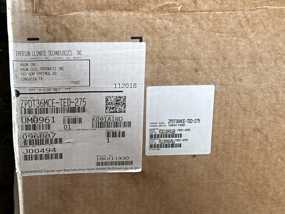 Copeland ZPDT36MCE-TED-275 Tandem Compressor