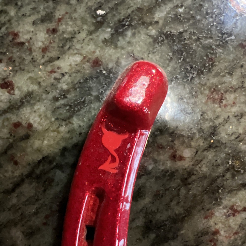 Sparkly High Gloss, Red Lucky Devil Genuine Horseshoe - Unique Gift!