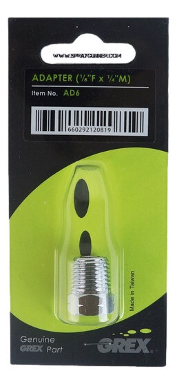 Grex Adapter, 1/8"F to 1/4"M