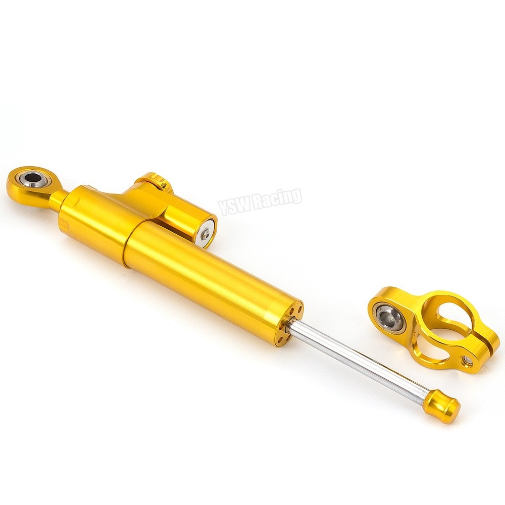 CNC Gold Steering Damper Motorcycle Stabilizer Linear Reversed Safe Control US