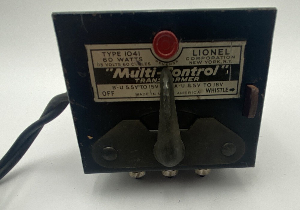 LIONEL TYPE 1041 TRANSFORMER MULTI CONTROL 60 WATT