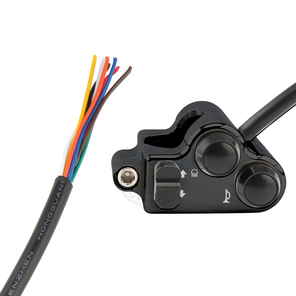 Universal 22mm 7/8" Motorcycle Handle Bar Switch Gear Light Indicator Control US