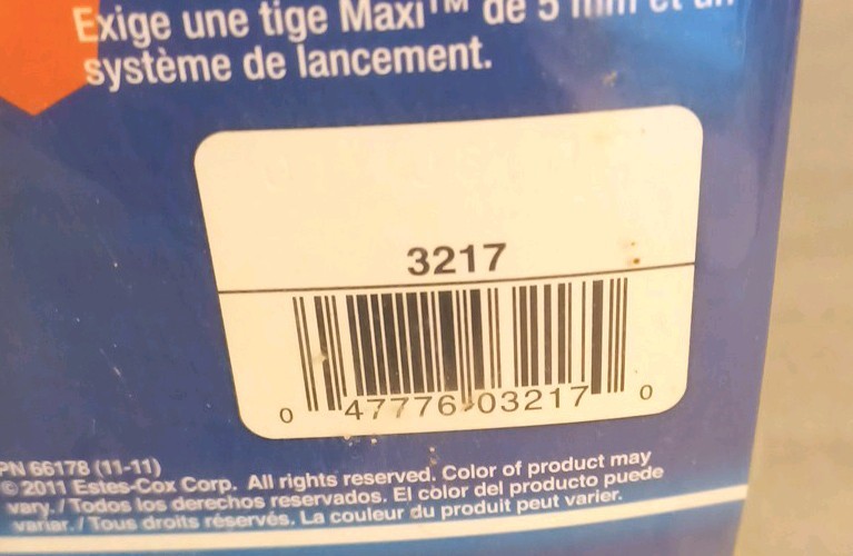 ESTES Vagabond Flying Model Rocket Kit - OOP - 3217