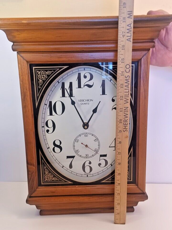 Vintage Verichron Quartz Wall Clock with Sweep Second Hand Dial