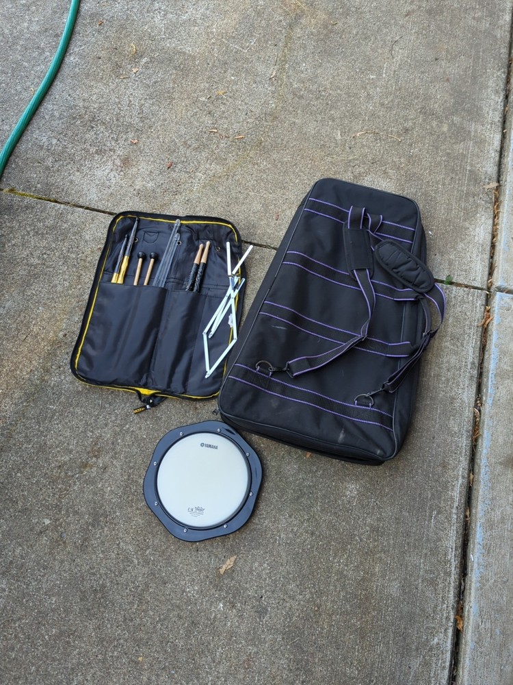 Yamaha Xylophone Case Practice Pad Sticks Stand