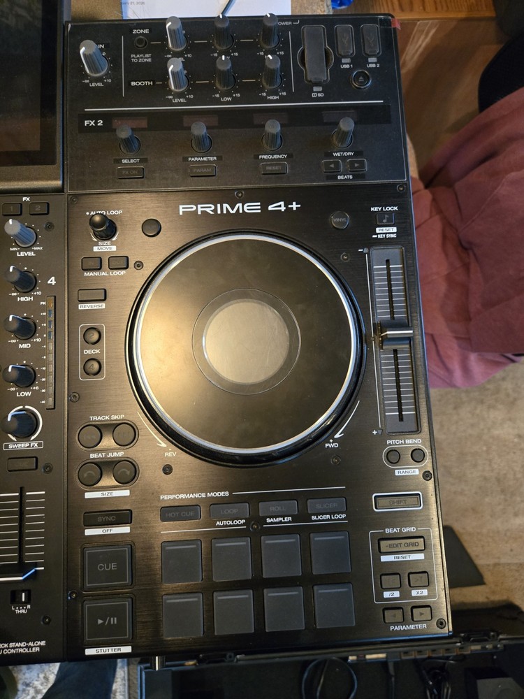 Denon DJ Prime 4 + Plus Standalone Controller with Rolling Flight Case 500gb SSD