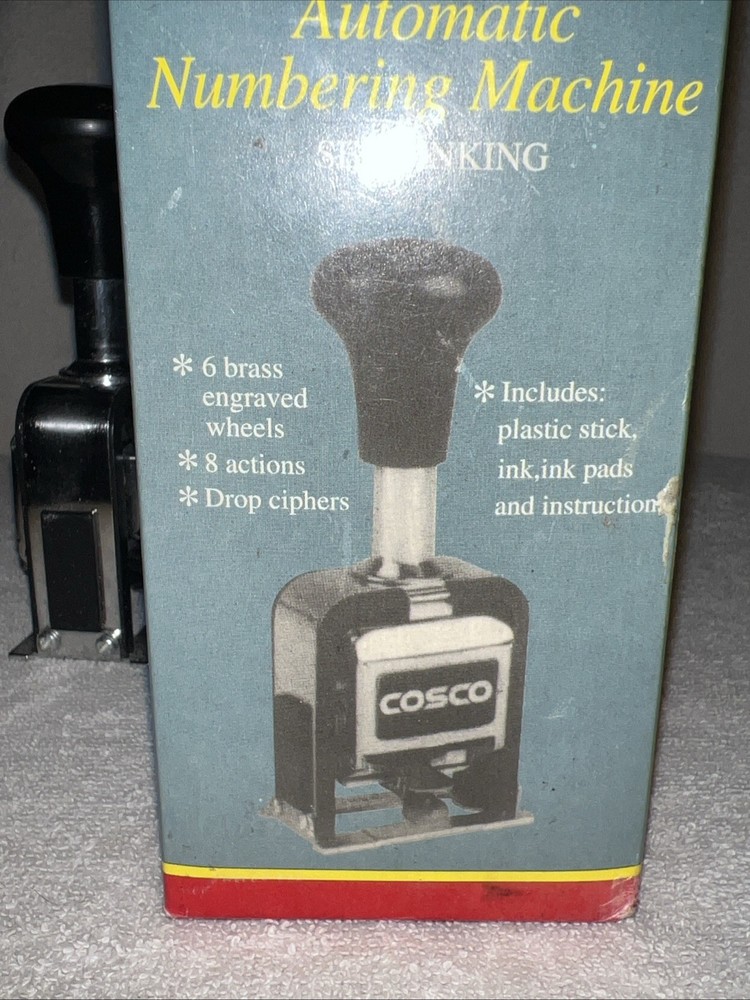 Cosco Automatic Numbering Machine Self Inking w/ Box