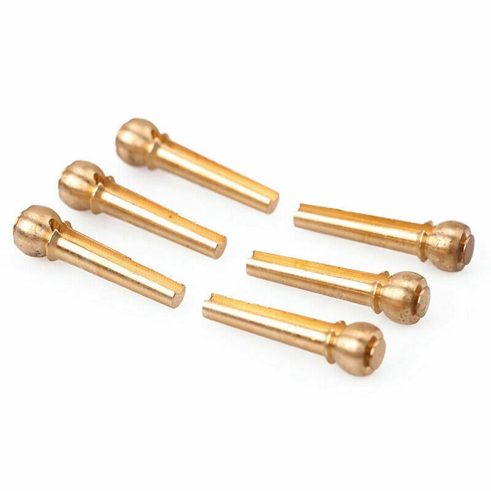 6PC Acoustic Guitar Brass Bridge Pins Brass Cone String Dot Solid String Nails g