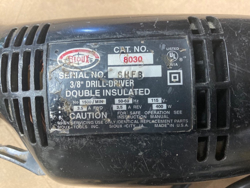 Sioux 8030 Variable Speed Reversible Drill/Driver