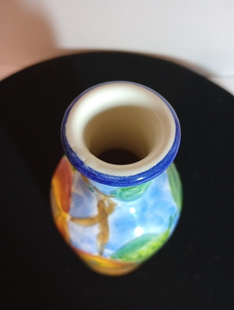 hand painted Grease vase AM Small 7 "