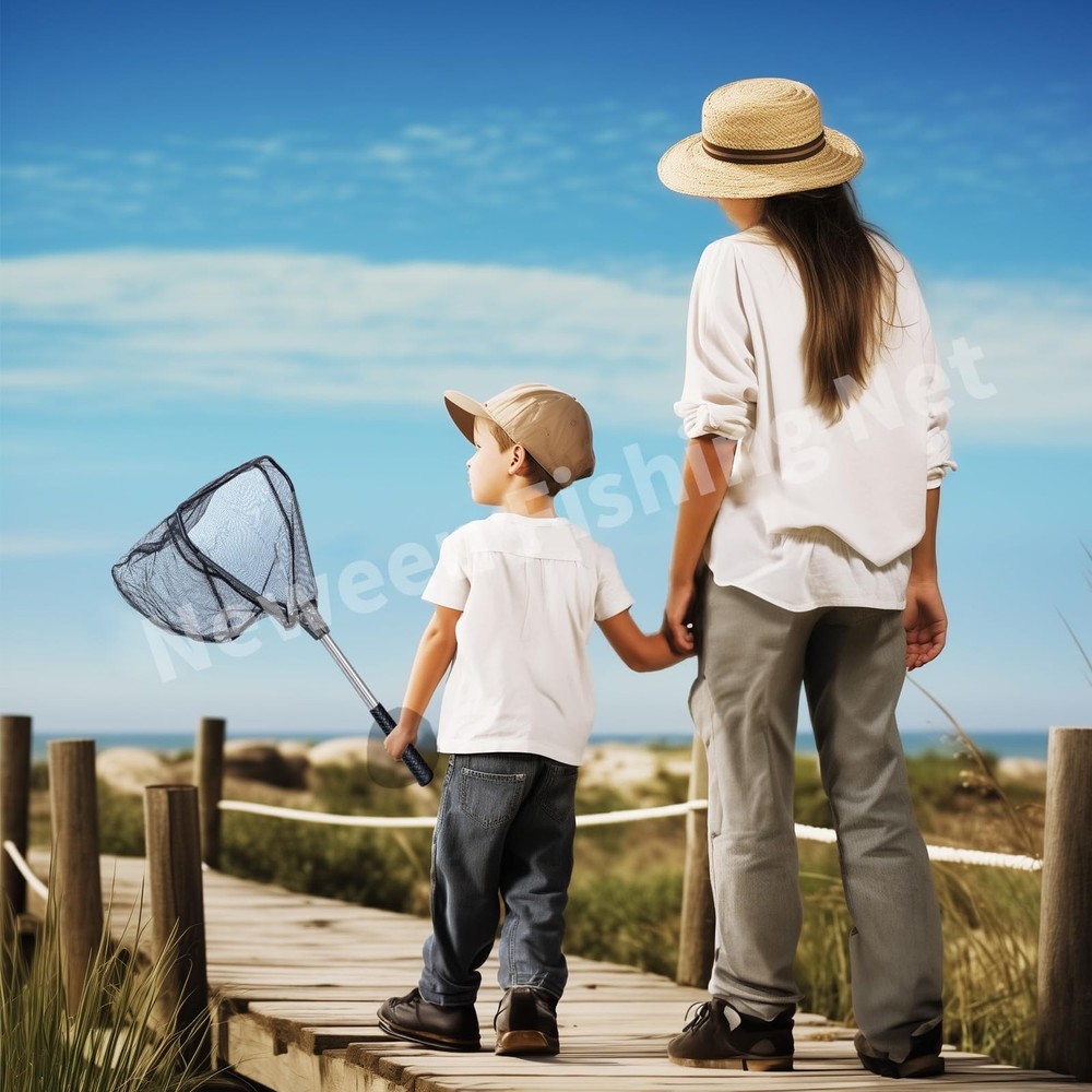 Fishing Net, Foldable Collapsible Telescopic Fish Landing Net, Durable Nylon ...
