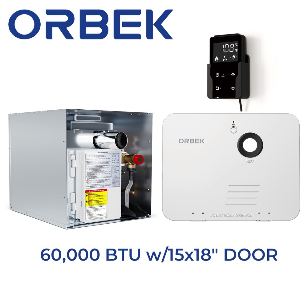 ORBEK 60,000 BTU RV Tankless Water Heater w/15x18" DOOR Compatible with all RVs