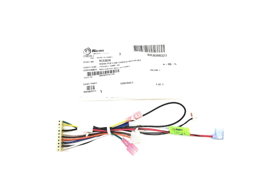 Ricon PCB Cam Switch Interface Harness RI33030 NOS