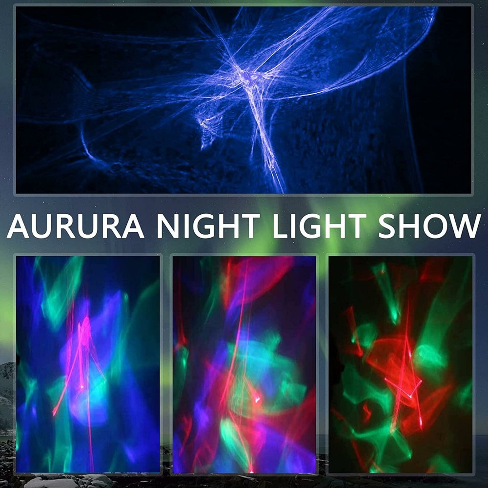 USB Aurora Galaxy Star Room Projection Lamp 3D Night Light with Remote Control