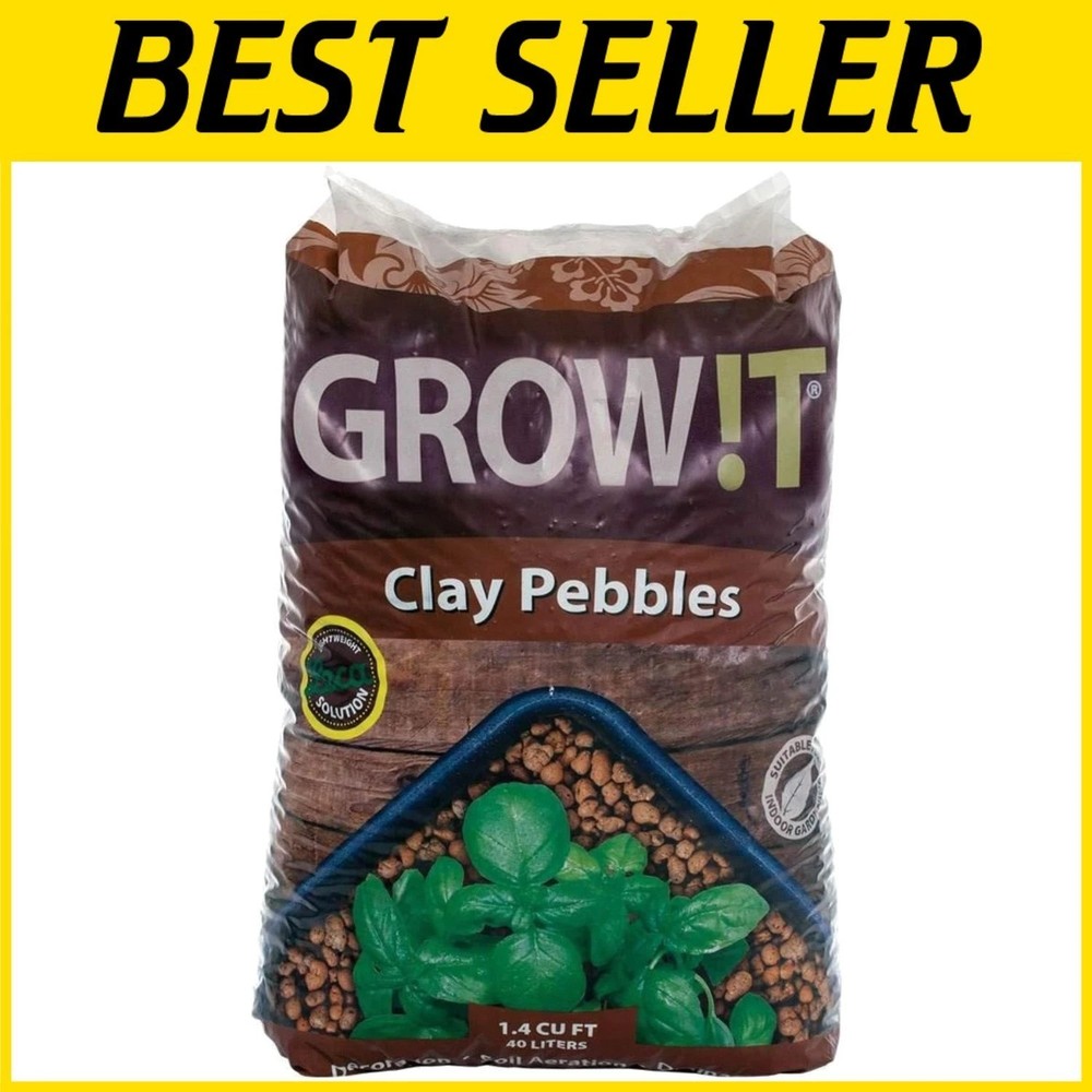 Versatile Clay Pebbles - 40L Bag, Hydroponics, Gardening