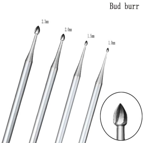 24 Pcs Lapidary Burr Set - Assorted Ball Burs, Stone Setting Bits & Cup Burrs