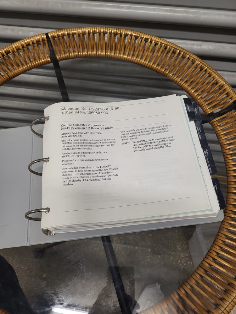 Compaq MS-DOS Version 3 Reference Guide