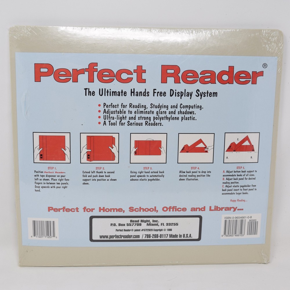 Perfect Reader Reading Stand & Copy Holder NOS Hands Free Display Desktop Sealed