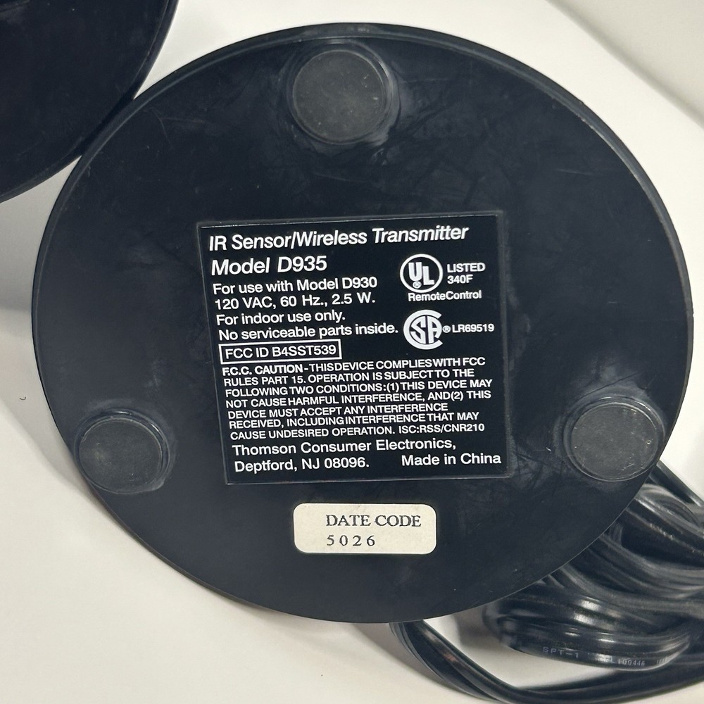 RCA Wireless Receiver & Transmitter - Model D935 & D930 - Untested