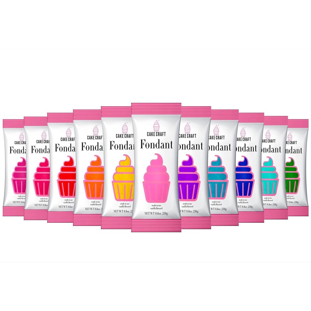 Cake Craft Ruby Red Fondant Icing, Vanilla Flavored, 8.8 oz