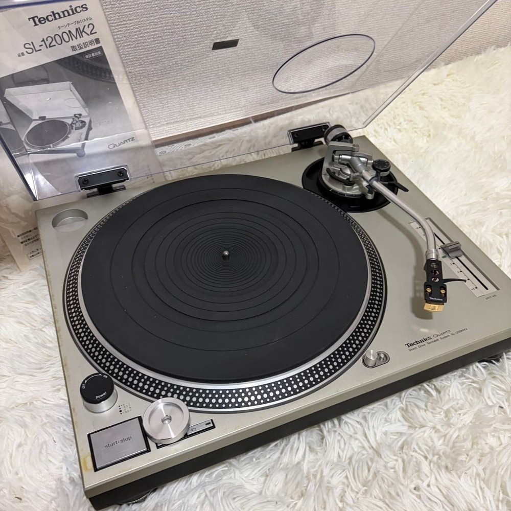 Technics SL-1200MK2-A Direct Drive Turntable Audio-Technica AT33ML MC Fully Work