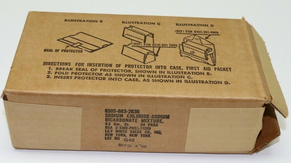 Sodium Chloride/ Bicarbonate Mixture for C-1 Vest emptybox for display E3299
