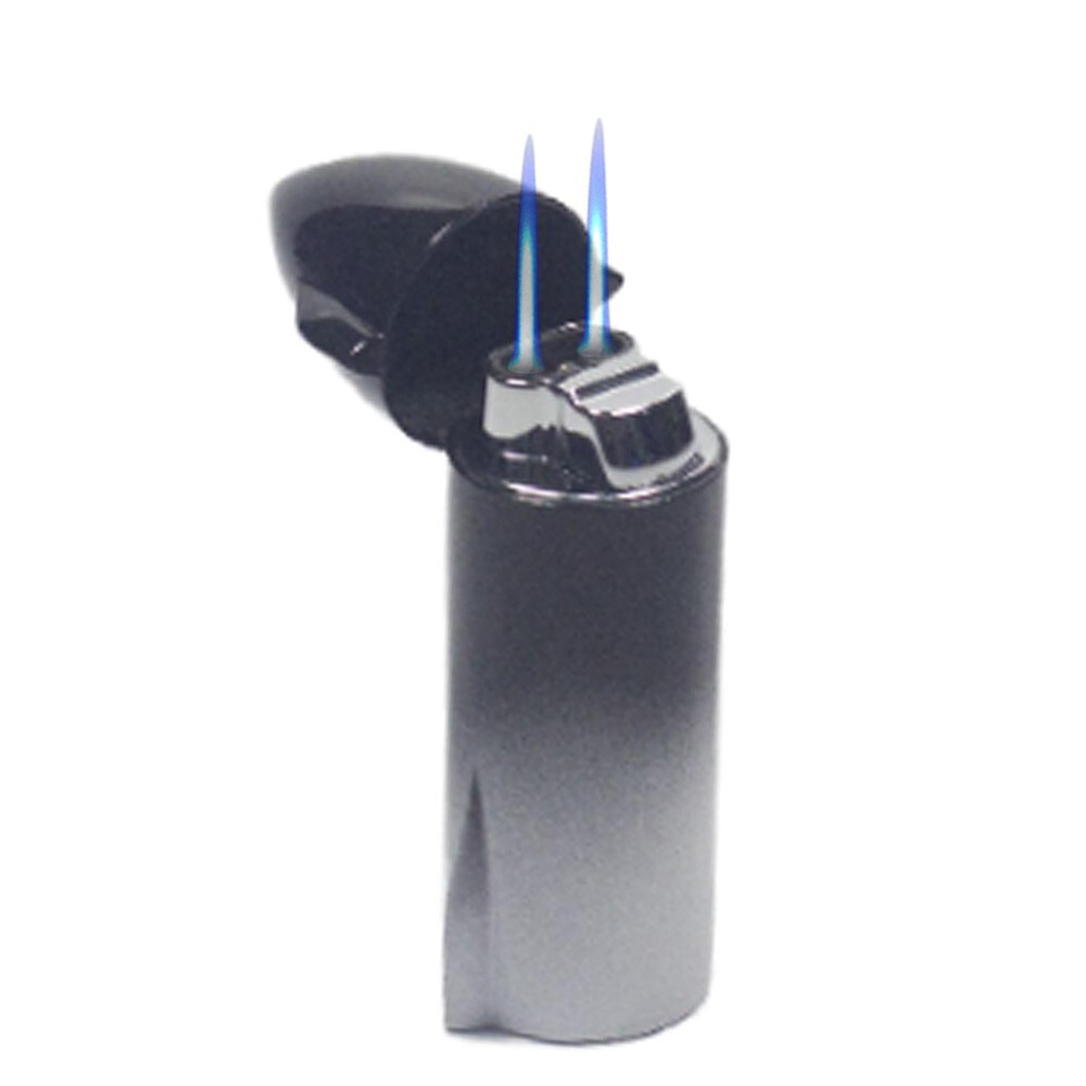 Ever Tech Double Jet Torch Metal Space Rocket Lighter Adjustable Refillable
