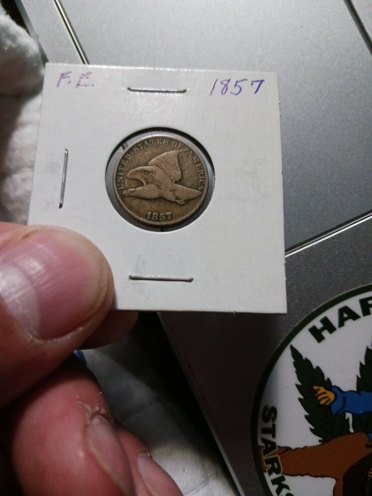 1857 FLYING EAGLE CENT BETTER GRADE COIN VF Condition!!