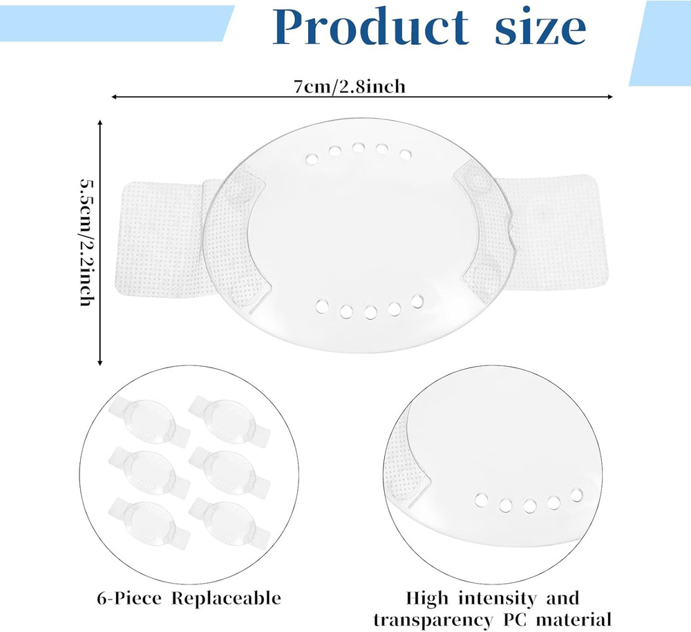 Eye Shield after Cataract Surgery 6Pcs Plastic Eye Patch Comfortable Clear Eyes
