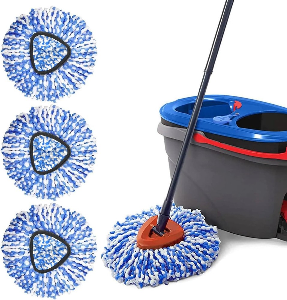 Spin Mop Replacement Heads Compatible with RinseClean 2 Tank Mop System,Micro...