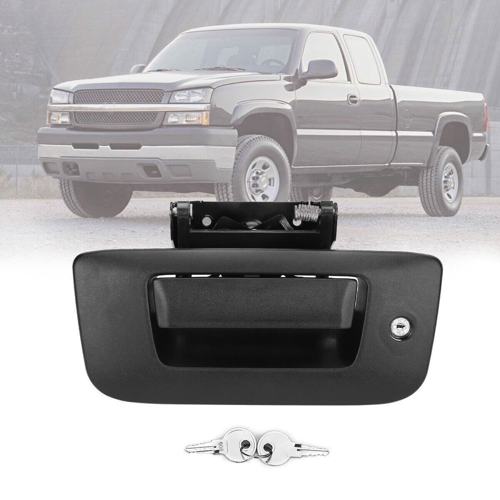 Tailgate Handle Kit, Tail Gate Bezel Lock For 07-14 Chevy Silverado GMC Sierra