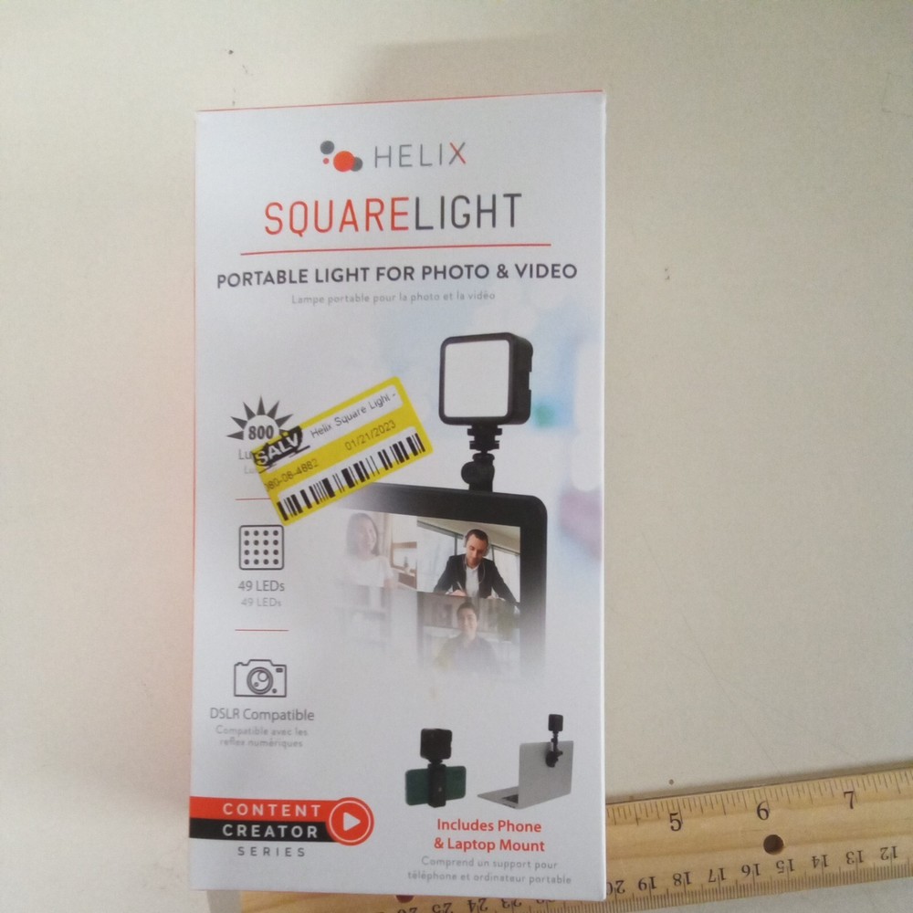 Helix Square Light Portable Light for laptop or camera