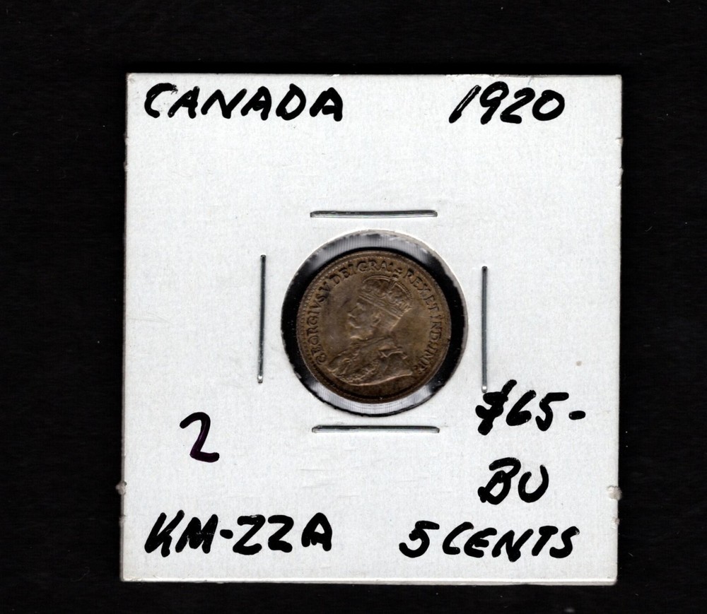 1920- Canada- BU- 5 cents