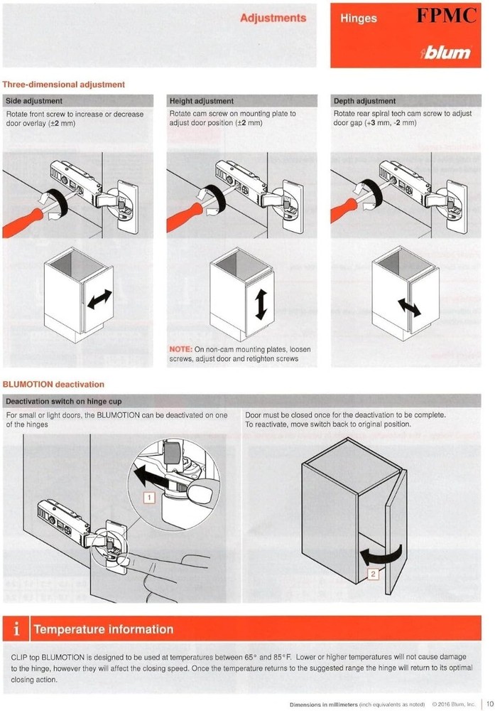 CLIP top Soft-Close Hinges, 110 degree, Self closing, Face Frame