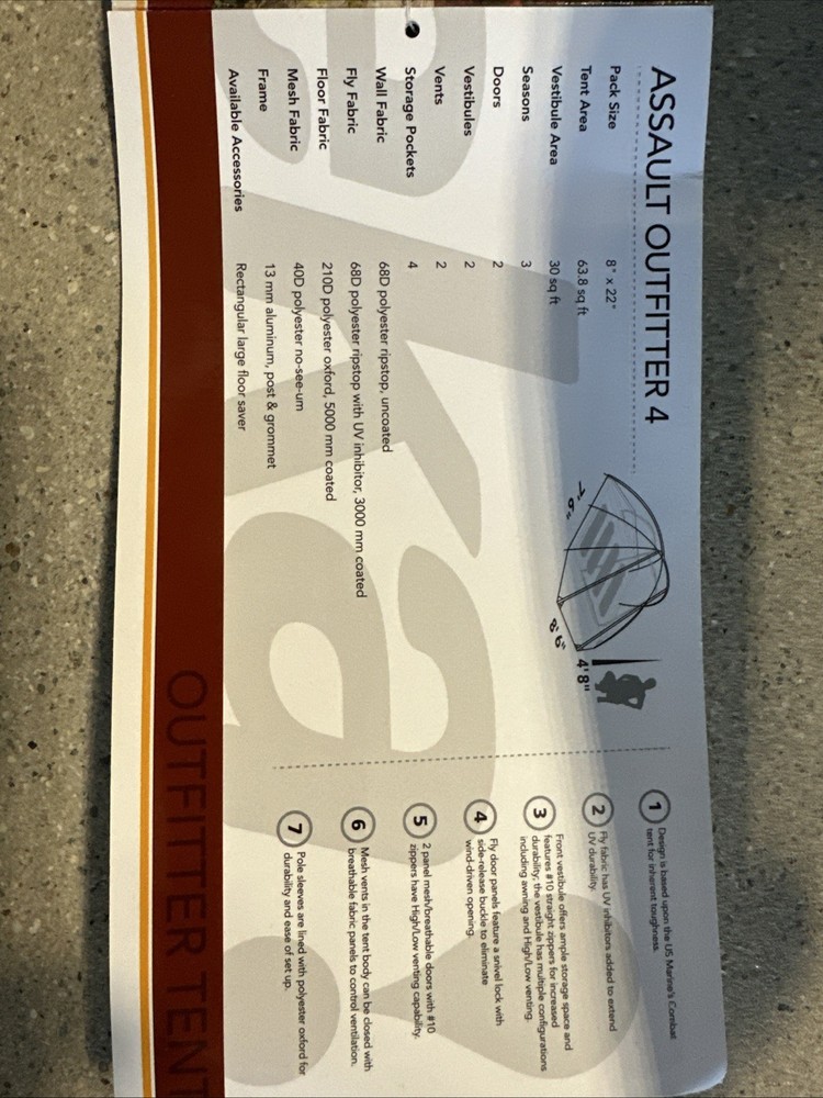 Eureka Assault 4 Outfitter Tent