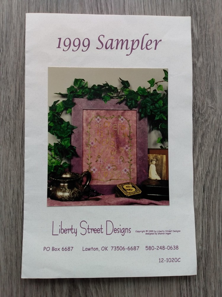Vintage Sampler Needlepoint Embroidery Pattern 1999 Alphabet Flowers Chart