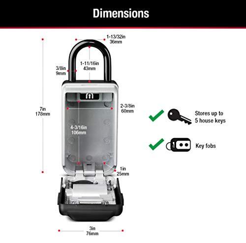 Master Lock 5424D Key Storage Lock Box with Light Up Dials Set Your Own Code