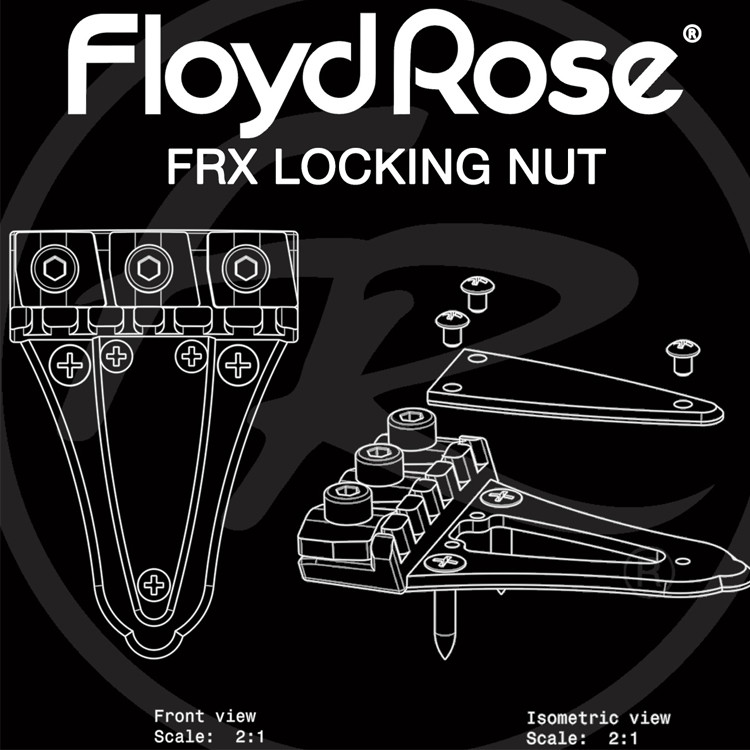 Authentic Floyd Rose FRX Tremolo System - Antique Silver