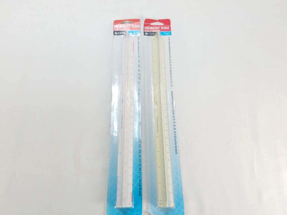 C-Thru TS-656/TS-657 Plastic Triangle Drafting Rulers