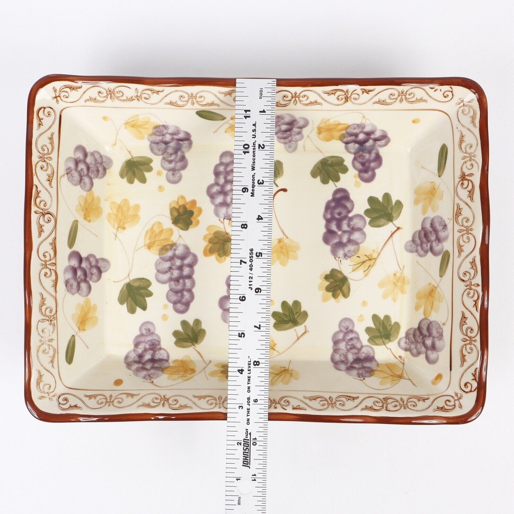 Temptations Vineyard Multicolor 6pc Rectangular & Oval Dish Rack & Cover Set